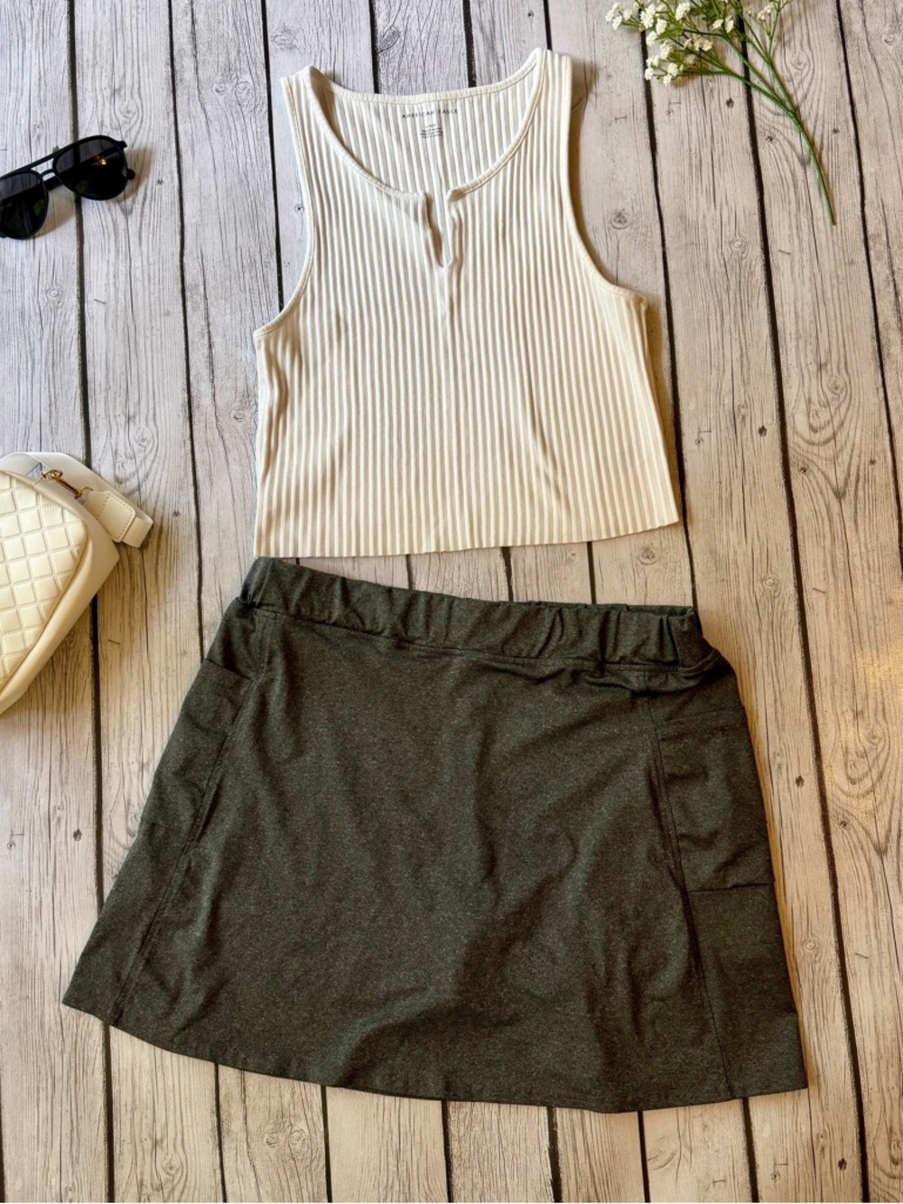 Sporty gray  A-Line Skort
